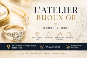 L&rsquo;Atelier Bijoux Or : une bijouterie de confiance à Nice